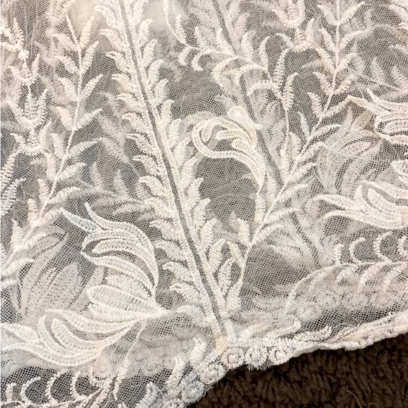 Sheer white floral cover up dress M - Picture 4 of 6